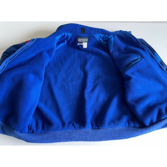 VTG Lands End GORE-TEX Jacket Men's Size Large L Blue Red Blanket Lined - Picture 6 of 9